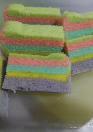 Foto resep Kue pelangi kukus