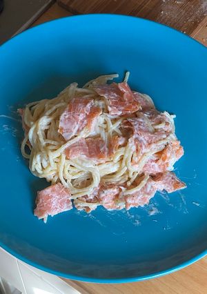 A picture of Smoked Salmon Spaghetti.