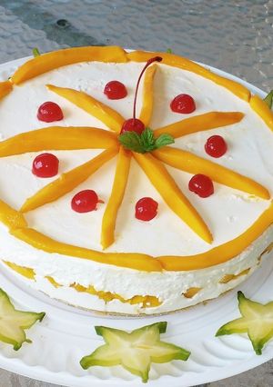 Una foto de Cheesecake de mango