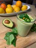 Orange Ginger Avocado Jalapeño & Spinach Smoothie