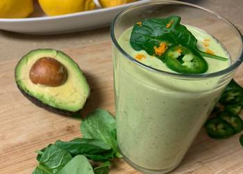 Easiest Way to Recipe Yummy Orange Ginger Avocado Jalapeo  Spinach Smoothie
