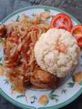 Attiéké pâte de poulet 🍗