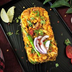 A picture of Raw Banana Bharta - South Indian style.