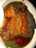 Amala, Ewedu and stew