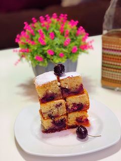 صورة لوصفة كيكة الكرز 🍒