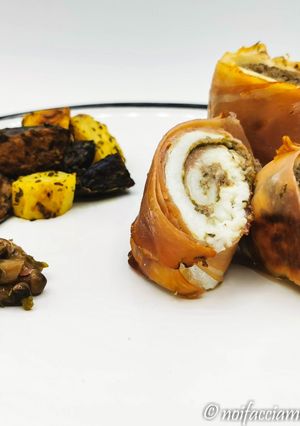 Foto di Involtini di Branzino Golosi con Funghi e Speck