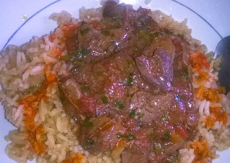 Beef stew and brown rice