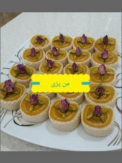 عکسی از دستور حلوا رولی