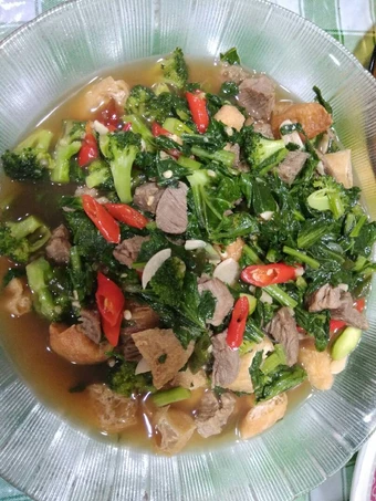 Cara Mudah Membuat Resep Tumis Sawi sendok pete daging sapi Anti Ribet, Bisa Manjain Lidah