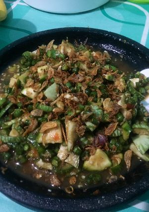 Foto resep Karedok kacang panjang dan terong hijau