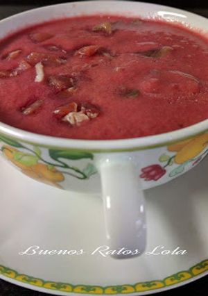 Foto principal de Gazpacho de cerezas en Monsieur Cuisine Plus u otro robot
