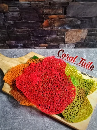 Cara Gampang Membikin Resep  Coral Tuile (Garnish) yang Enak Banget, Bikin Ketagihan
