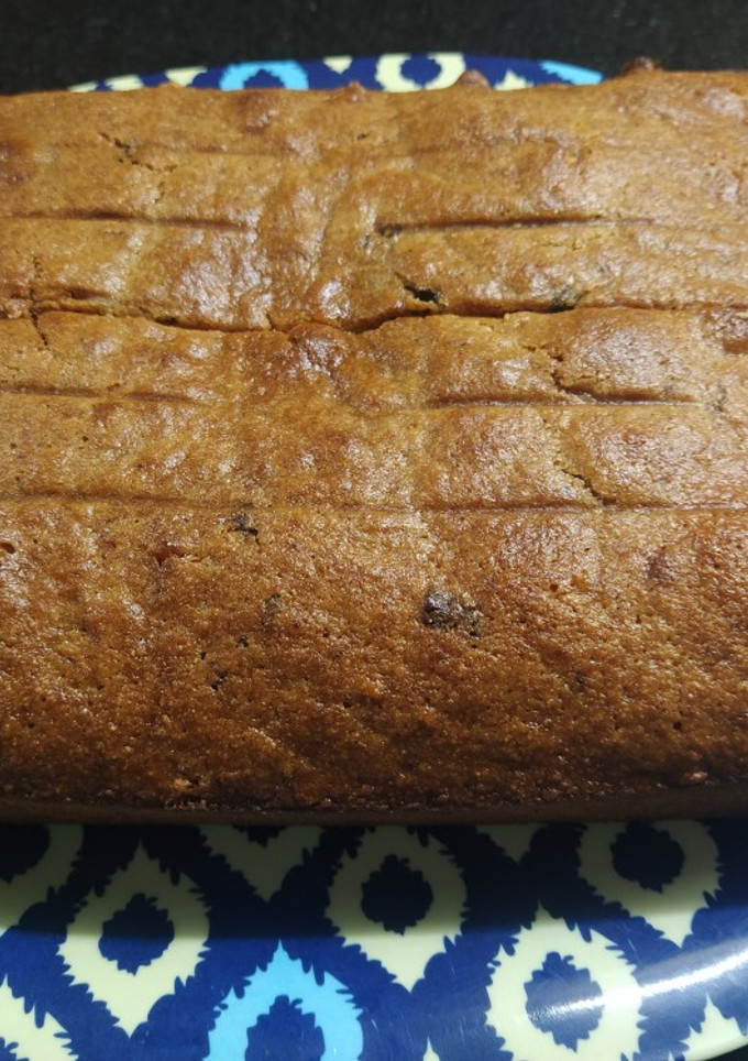 Una foto de Torta matera integral de bananas y chocolate