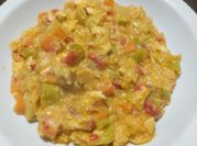 Una foto de risoto crema y queso