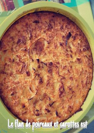 Une photo de Flan de poireaux et carottes