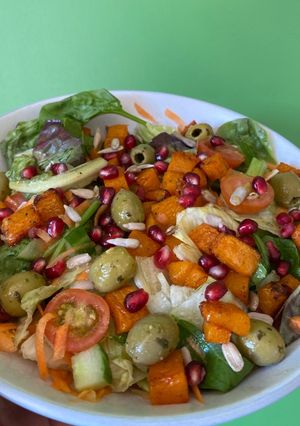 A picture of Butternut squash salad.