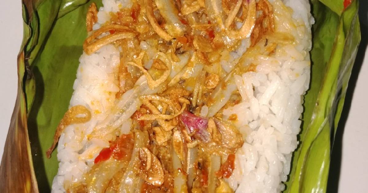 Resep Nasi bakar ikan teri AntiRibet oleh dapurnduuttahhoyy Cookpad