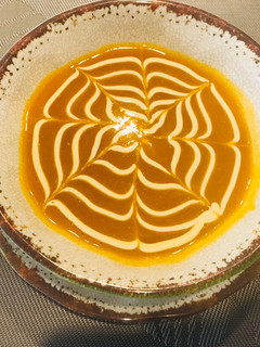 Una foto de Crema de zapallo y zanahoria