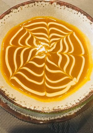 Una foto de Crema de zapallo y zanahoria