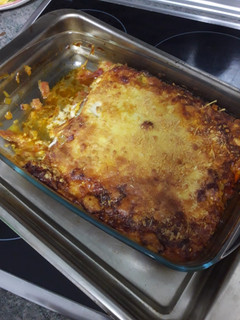 Una foto de Pastel de puerros gratinados