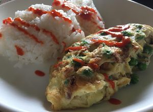 Foto resep Omelétte with fried shallots inside