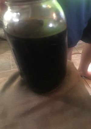 A picture of Maple syrup (homemade) for waffles.