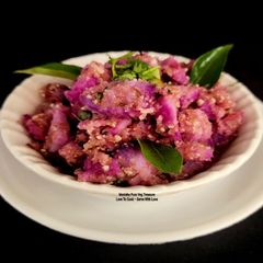 A picture of Stir Fry Purple Yam - Purple Kand Vrat Sabzi.