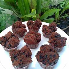 รูปของ Bolu kukus coklat tanpa telur tanpa mikser