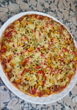 صورة لوصفة بيتزا بالتونة