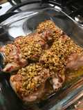 Sovracosce di pollo con "pesto" di pistacchi
