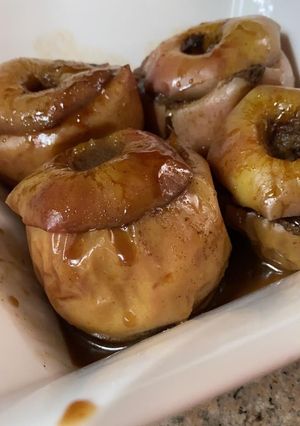 Una foto de Manzanas asadas