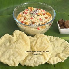 A picture of Creamy South Indian Curd Rice | Thayir Sadam | Ultimate Summer Comfort Bowl.