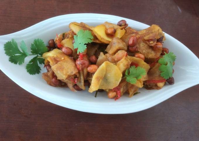 Langkah Mudah untuk Menyiapkan Kering Kentang Pedas Manis, Enak Banget