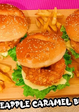 A picture of Pineapple caramel burgers.