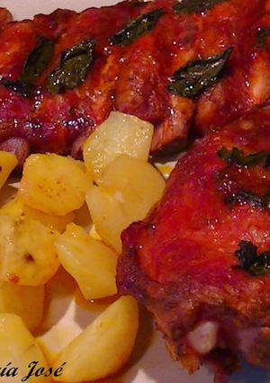 Foto principal de Costilla al horno y hierbabuena