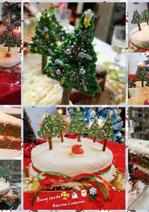 Foto di Torta zebrata natalizia