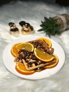 صورة لوصفة وافل بالبرتقال