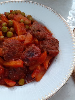 عکسی از دستور کله گنجشکی با نخود فرنگی
