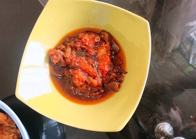 Cara mudah membuat Sambel terong ungu dijamin sempurna