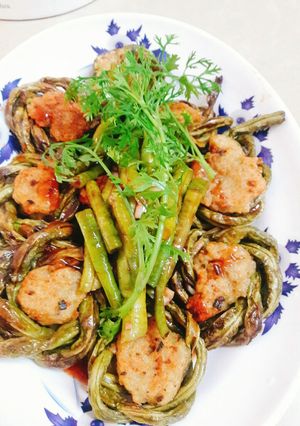 Hình của món Đậu đũa nhồi chả cá(món chay).