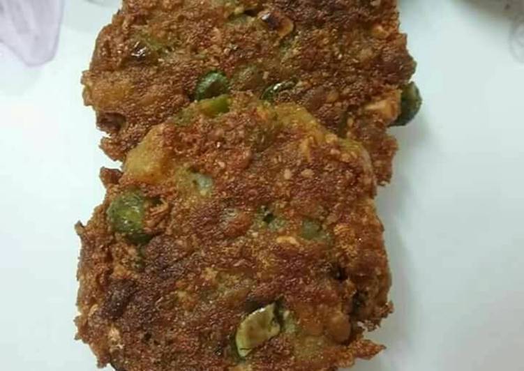 Potato and Poha cutlet