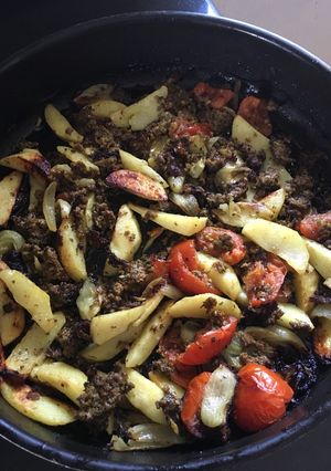صورة لوصفة كفتة بالصنية