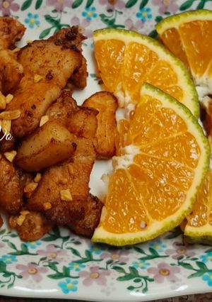 Hình của món Thịt heo nướng cam.