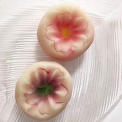 A picture of Small Nerikiri Wagashi: "Sakura (Cherry blossom)".