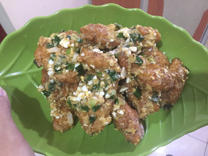 Ini dia! Cara termudah membuat Ayam Goreng Tepung Saus Telur Asin yang sedap