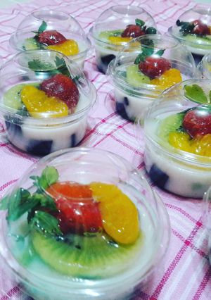 Foto resep Puding mozaik pandan, coklat