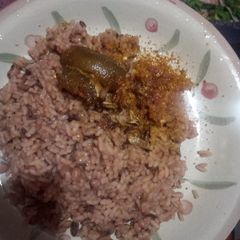 A picture of Wanke with yaji and fried meat.