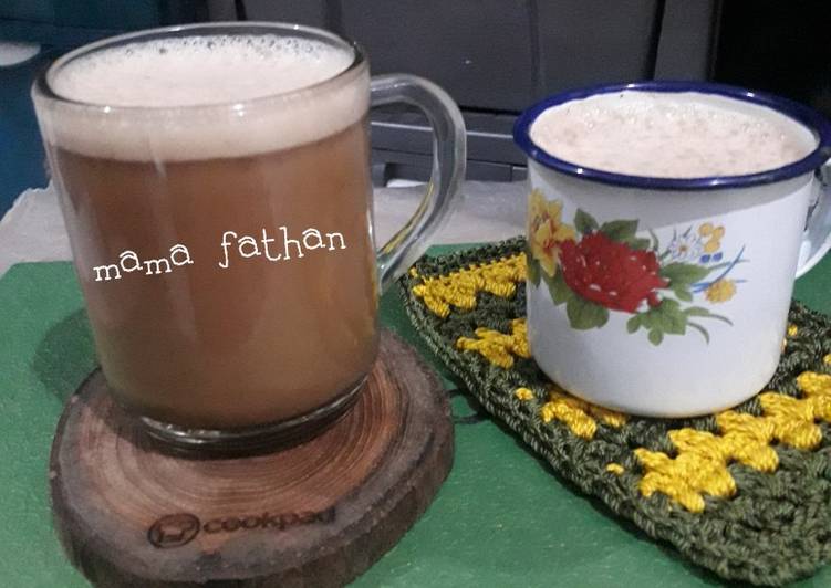 Cara Gampang Menyiapkan Teh tarik gula jawa kayu manis, Enak