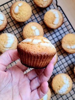 Una foto de Muffins de vainilla fáciles, económicos y sin balanza 🧁 Magdalenas básicas que no fallan 🧁