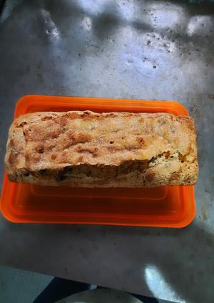 Una foto de Budín de banana con chips de chocolate